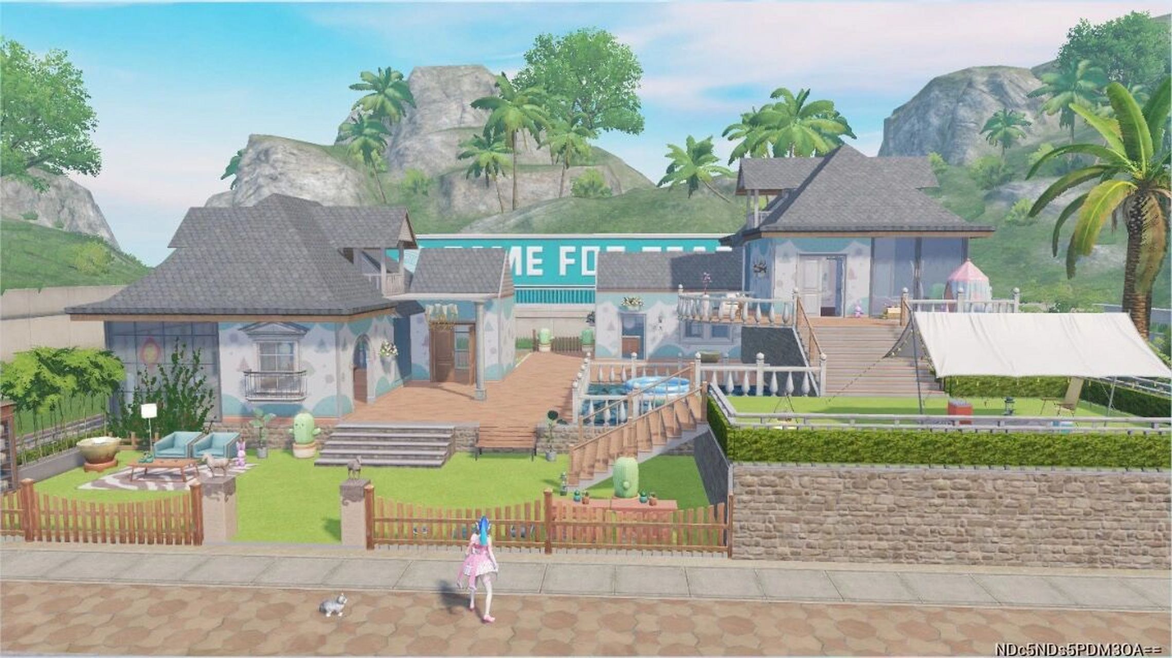 和平精英16级家园带院子 这个是按照 仿建的,有些地方做了小改动,太爱