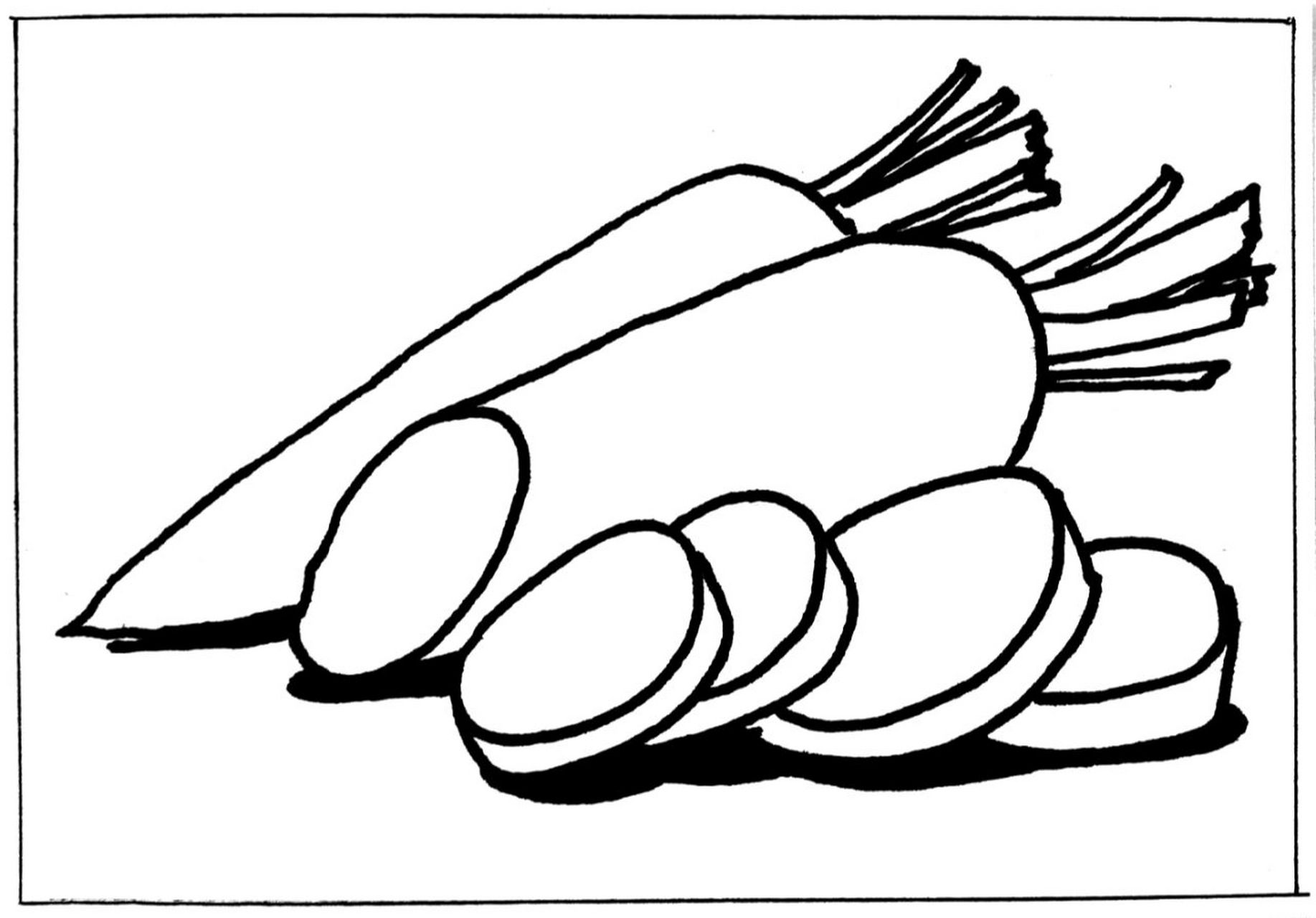 胡萝卜写生#胡萝卜线描画#蔬菜写生#原创 《胡萝卜写生》 适合年龄:8