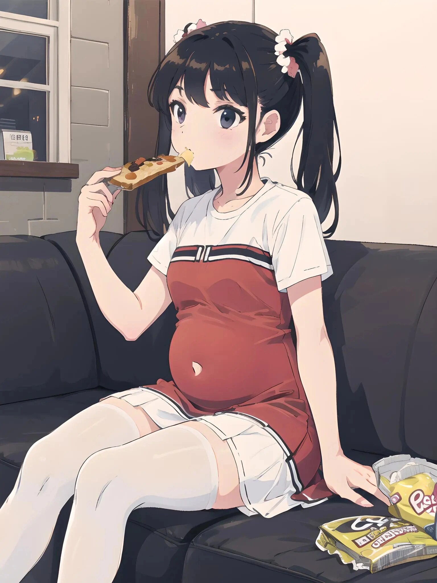 有大肚腩的微胖女孩