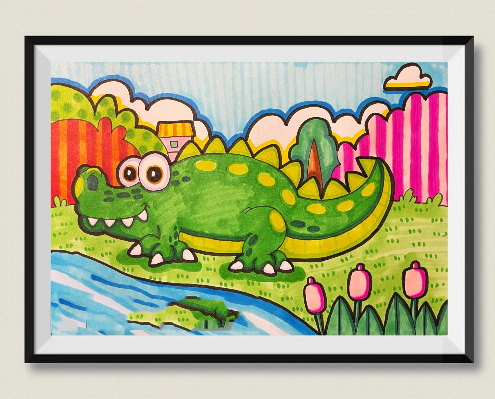 鳄鱼|马克笔儿童画