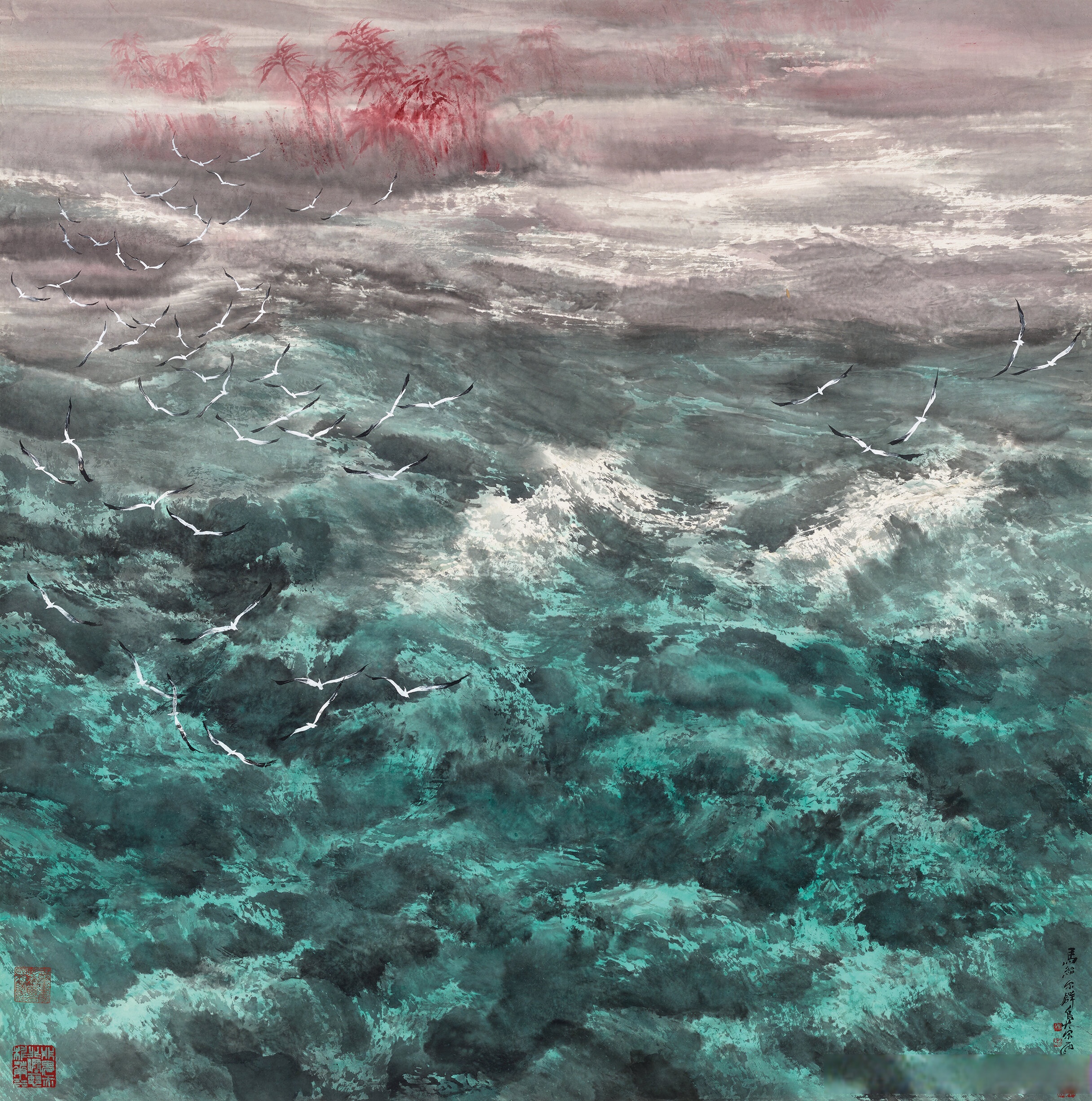 画家宋雨桂笔下的大海