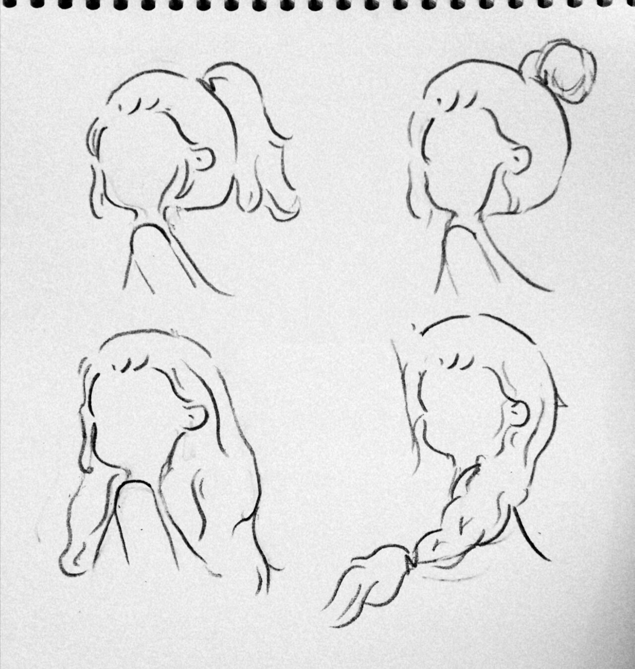 无刘海四种画法