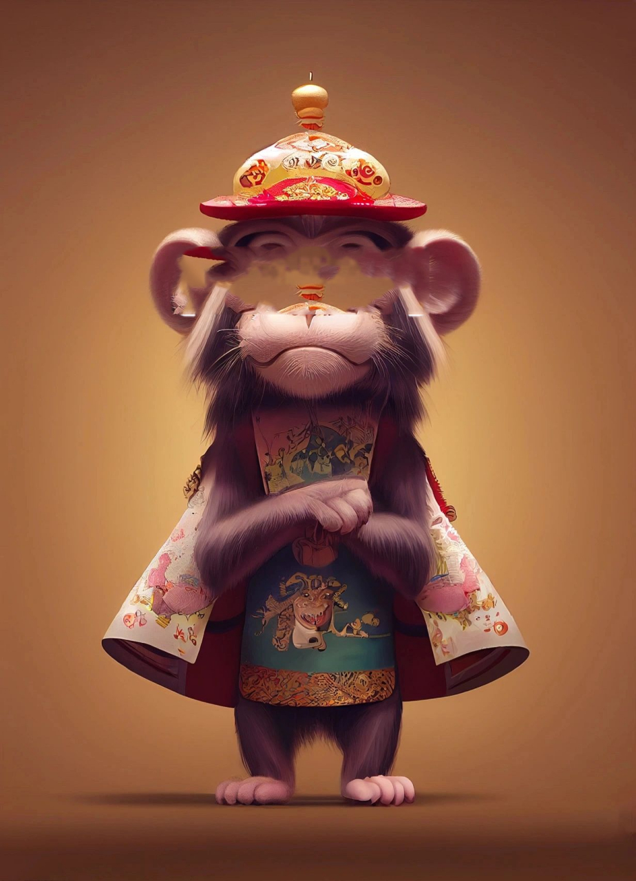 国潮十二生肖拟人·猴子92