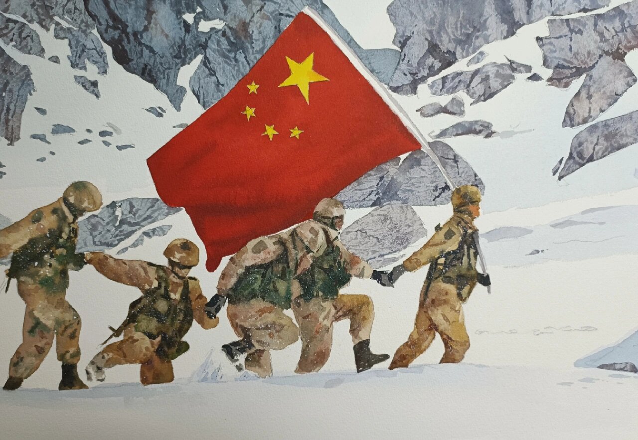 《边防故事》系列水彩作品