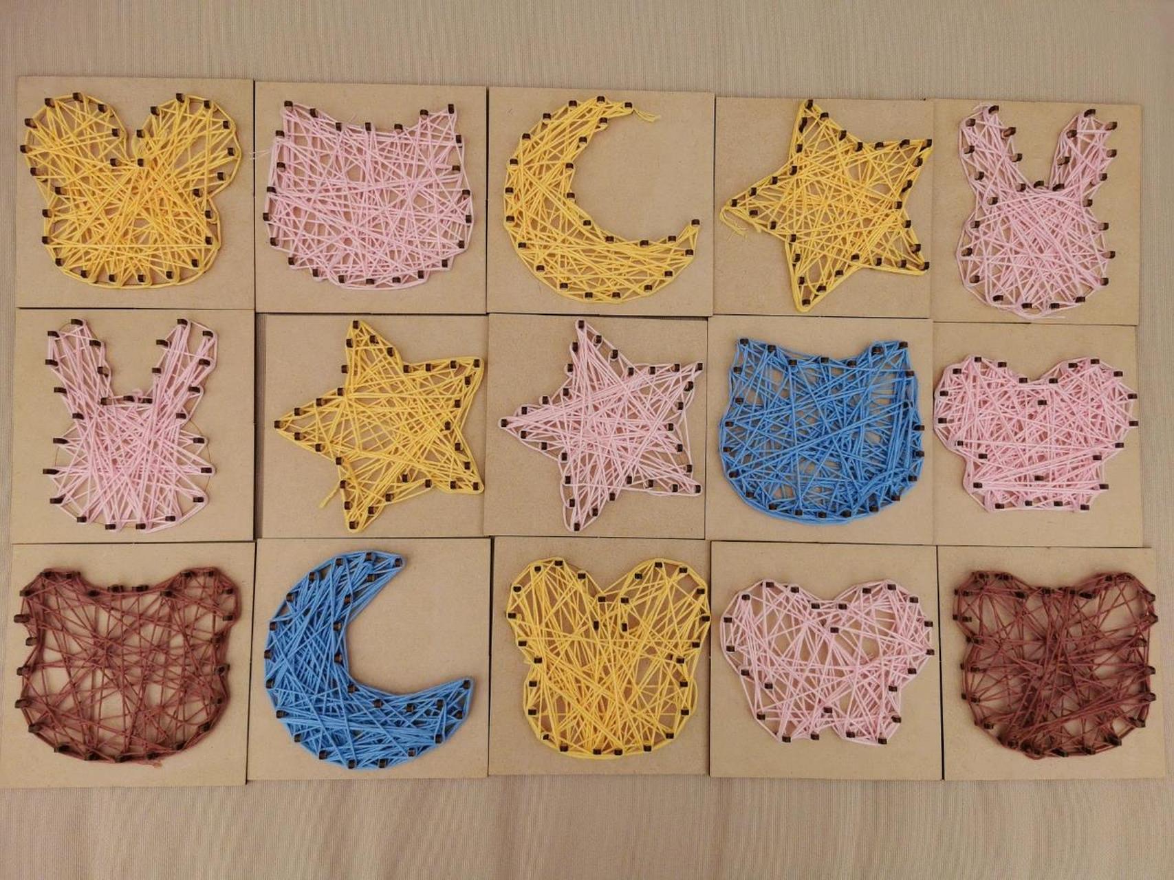 挑战100种手工diy|幼儿园手工|14毛线编织 本周作品《毛线画》99