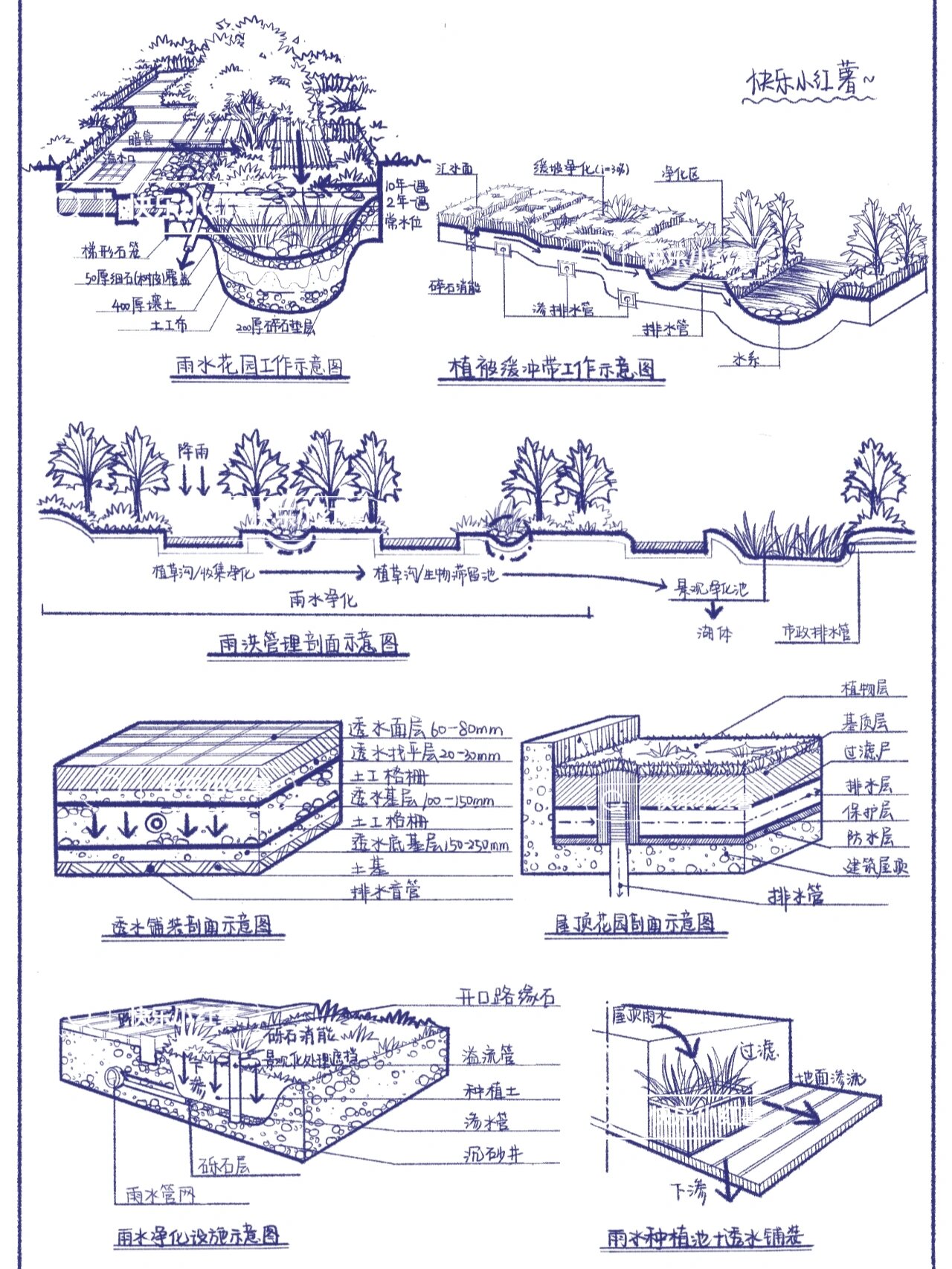 生态分析手绘小图 一些有关生态分析的小图 可以画在快题里用来丰富