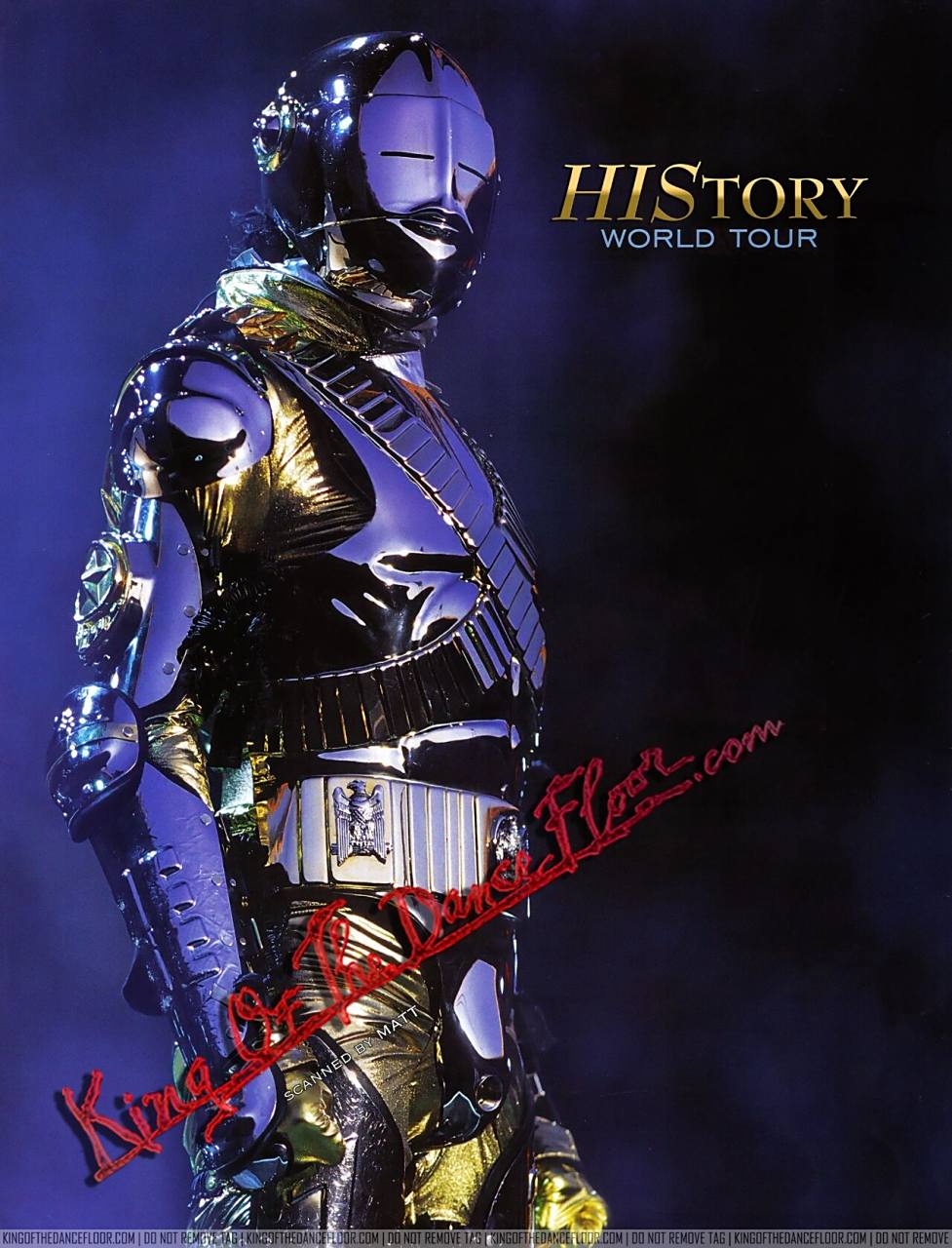 history世界巡演唱会迈克尔杰克逊开场图 一身金铠甲,闪亮登场!