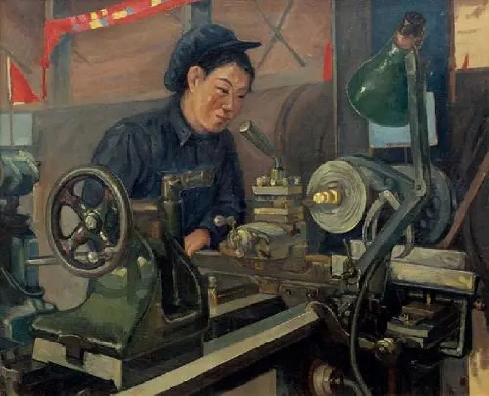 车工是车床操作工人,指操作车床加工机器零件的工人.