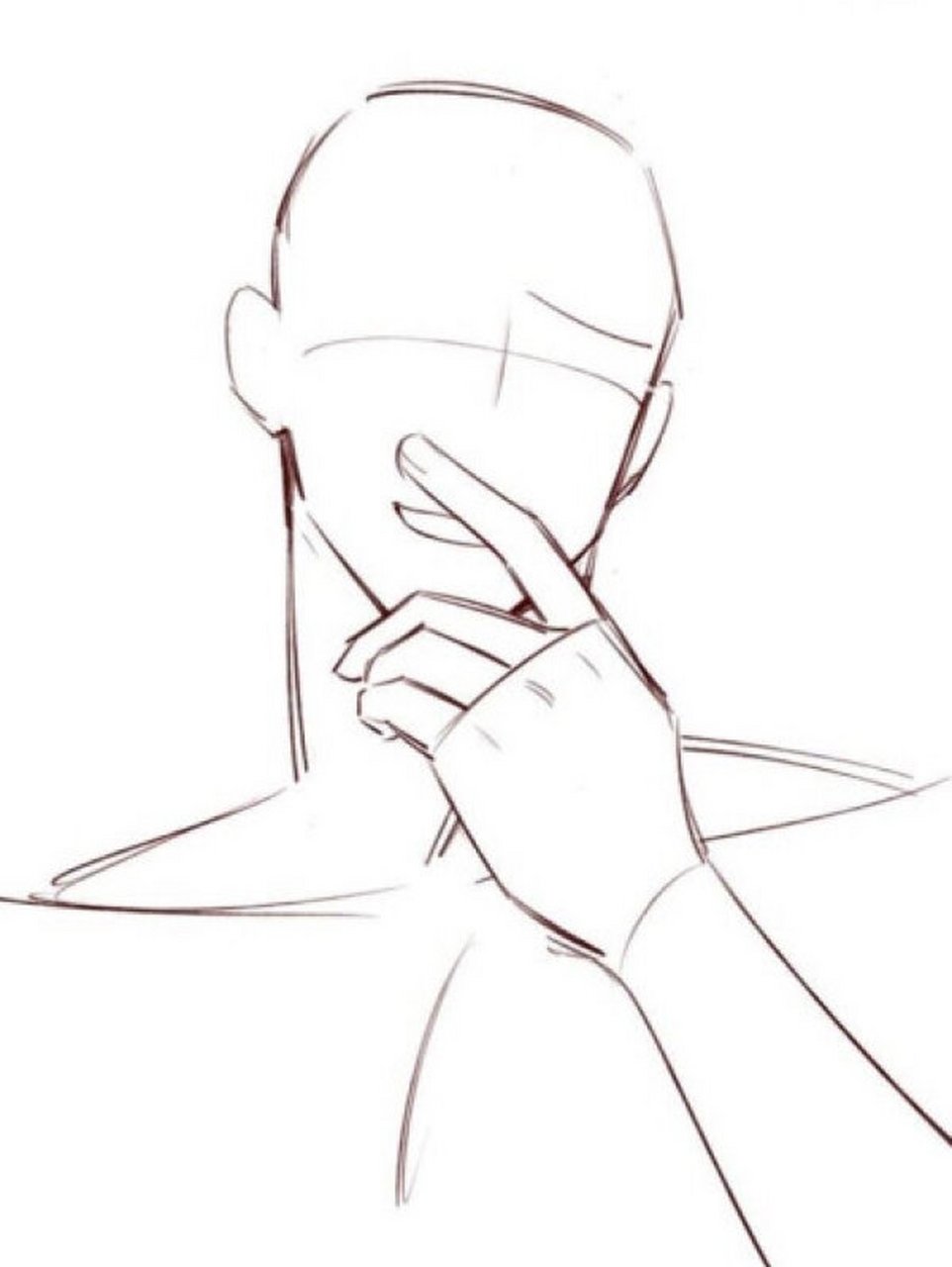 【板绘】极简线稿～上半身特写～萌新小白必练 素材来源于网络,侵删