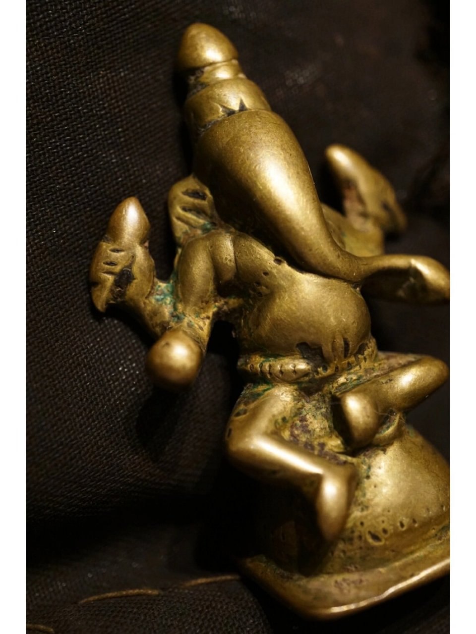 清代早期 17世纪四臂象鼻财神寸佛 清代早期 17世纪四臂象鼻财神寸佛