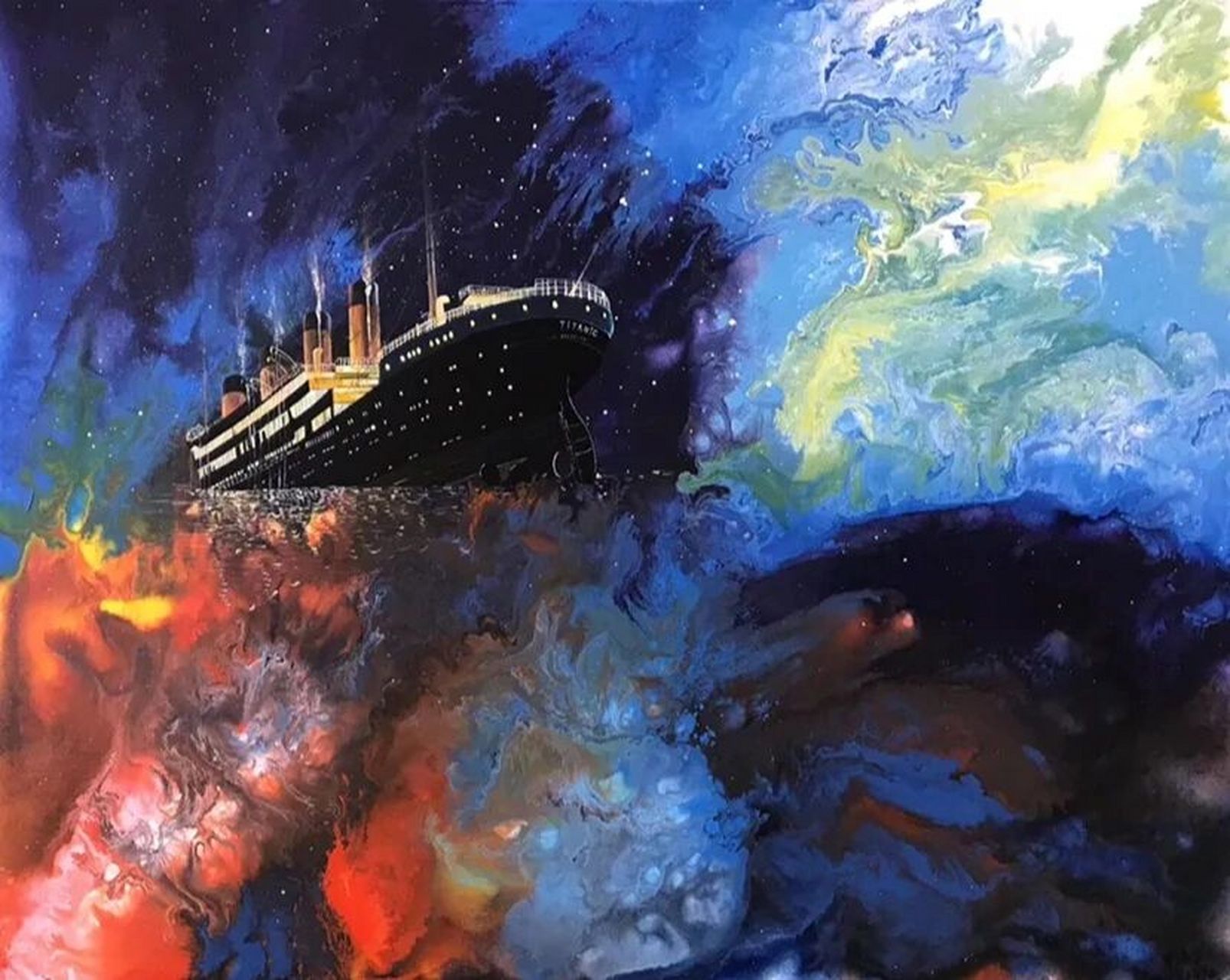 油画/罗伟学:泰坦尼克号·系列 泰坦尼克号(rms titanic),又译作