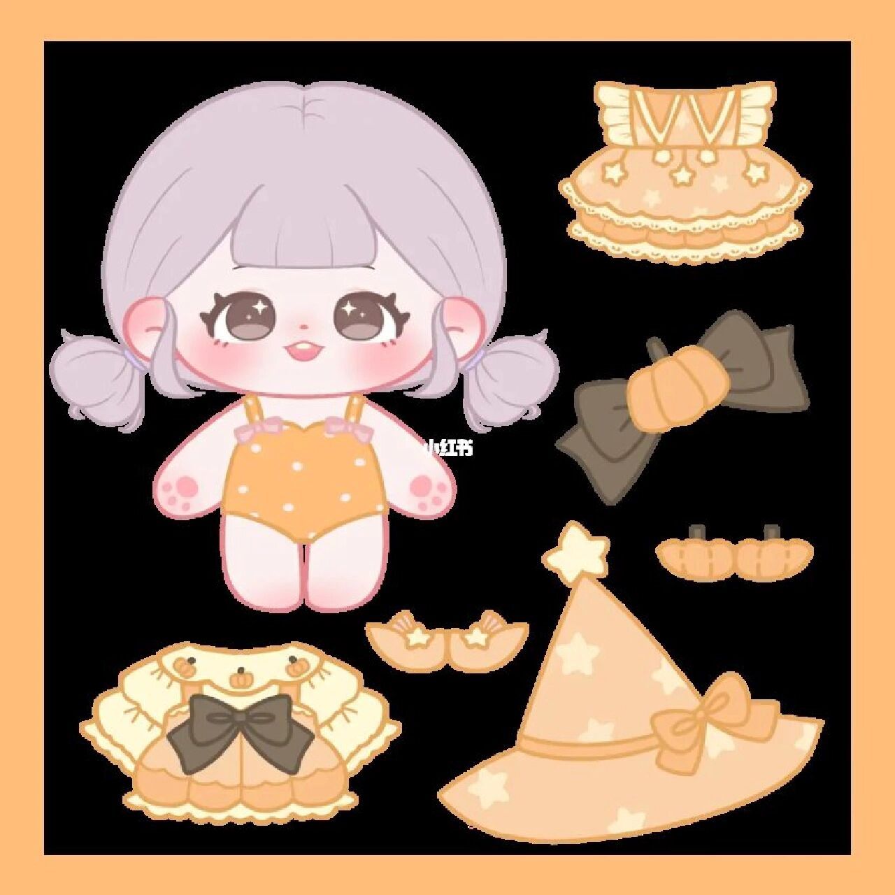 棉花娃娃的素材来了打印也可以画出来.