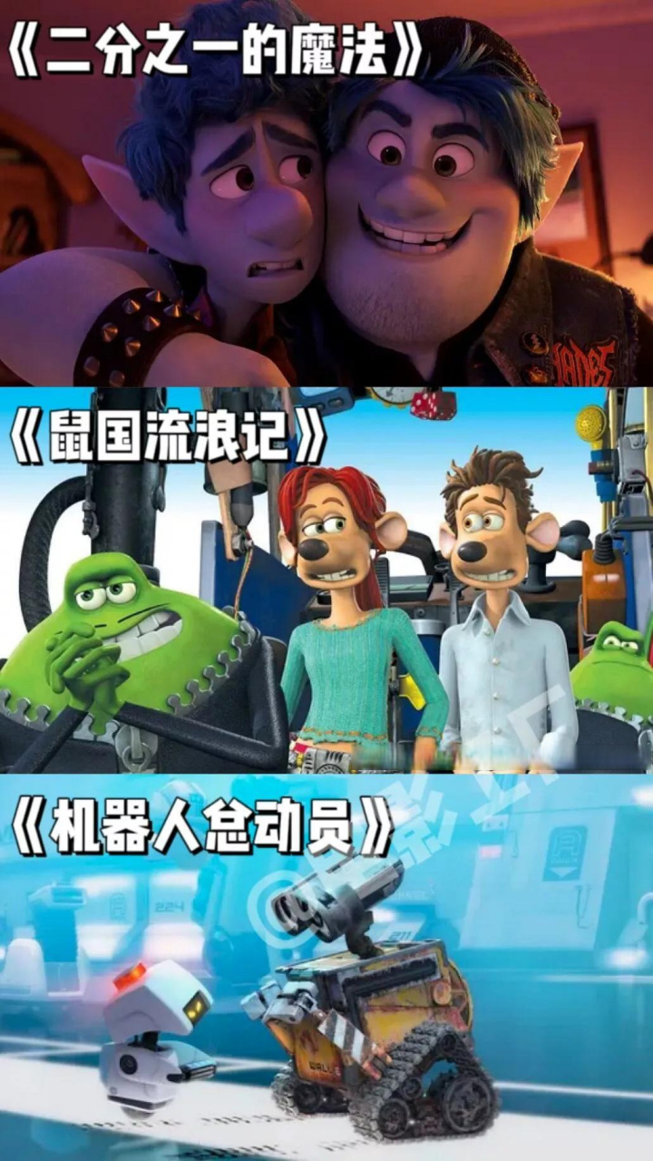 疯狂原始人,玩具总动员,怪物史莱克,卑鄙的我,冰河世纪……看了一遍