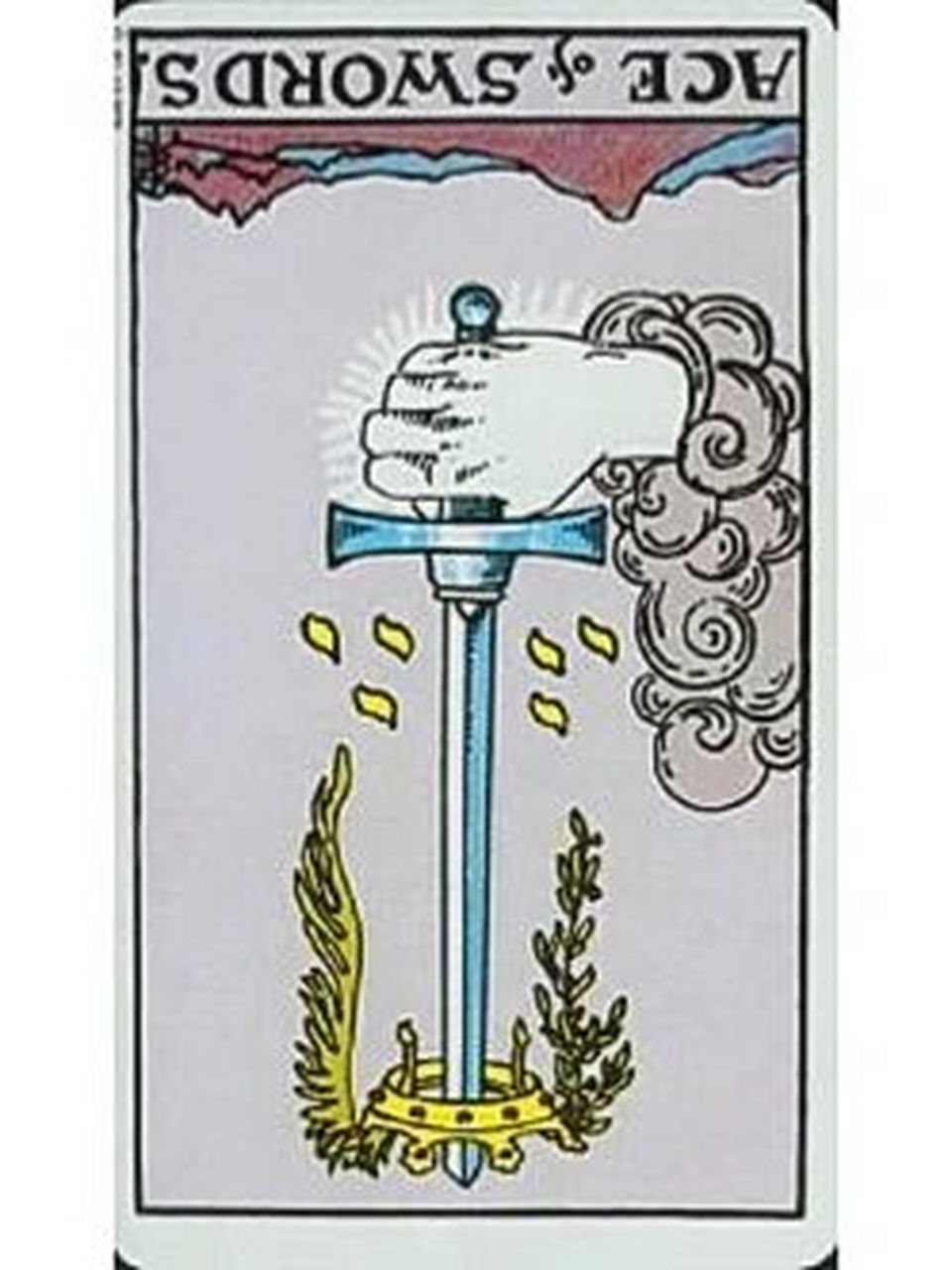 宝剑王牌逆位解读 逆位的宝剑ace,皇冠的掉落失去,代表想法不再光荣