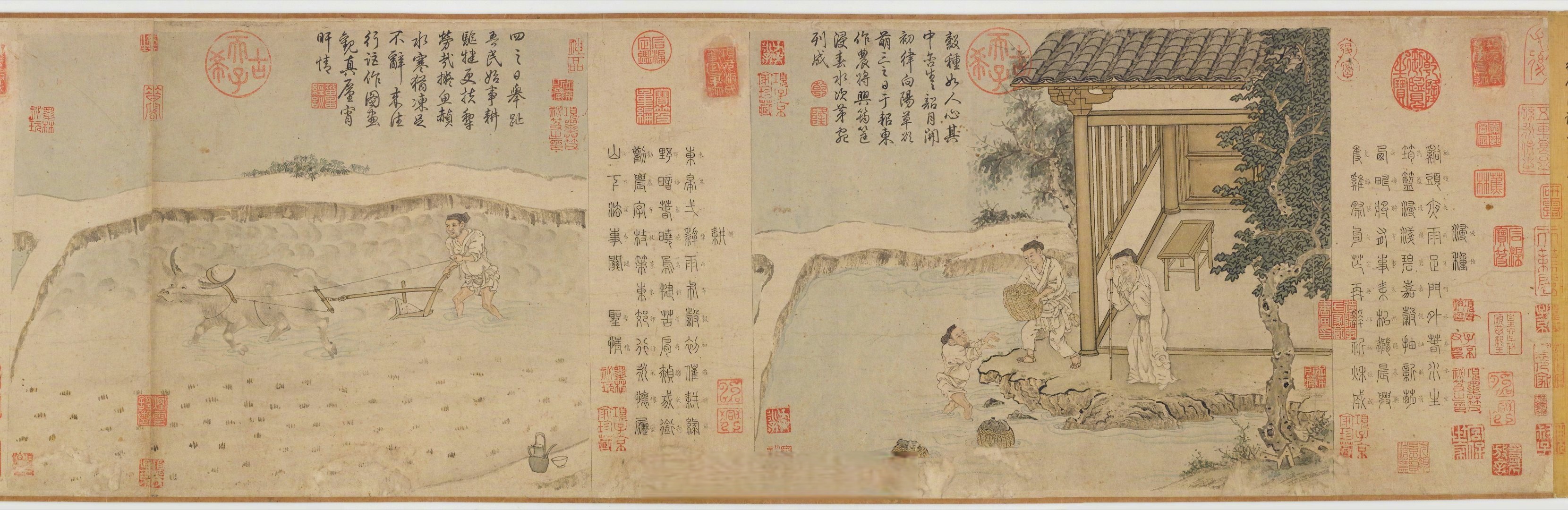 【#中国耕织图是如何发展的#】#文化溯源# 中国有着悠久的农业历史