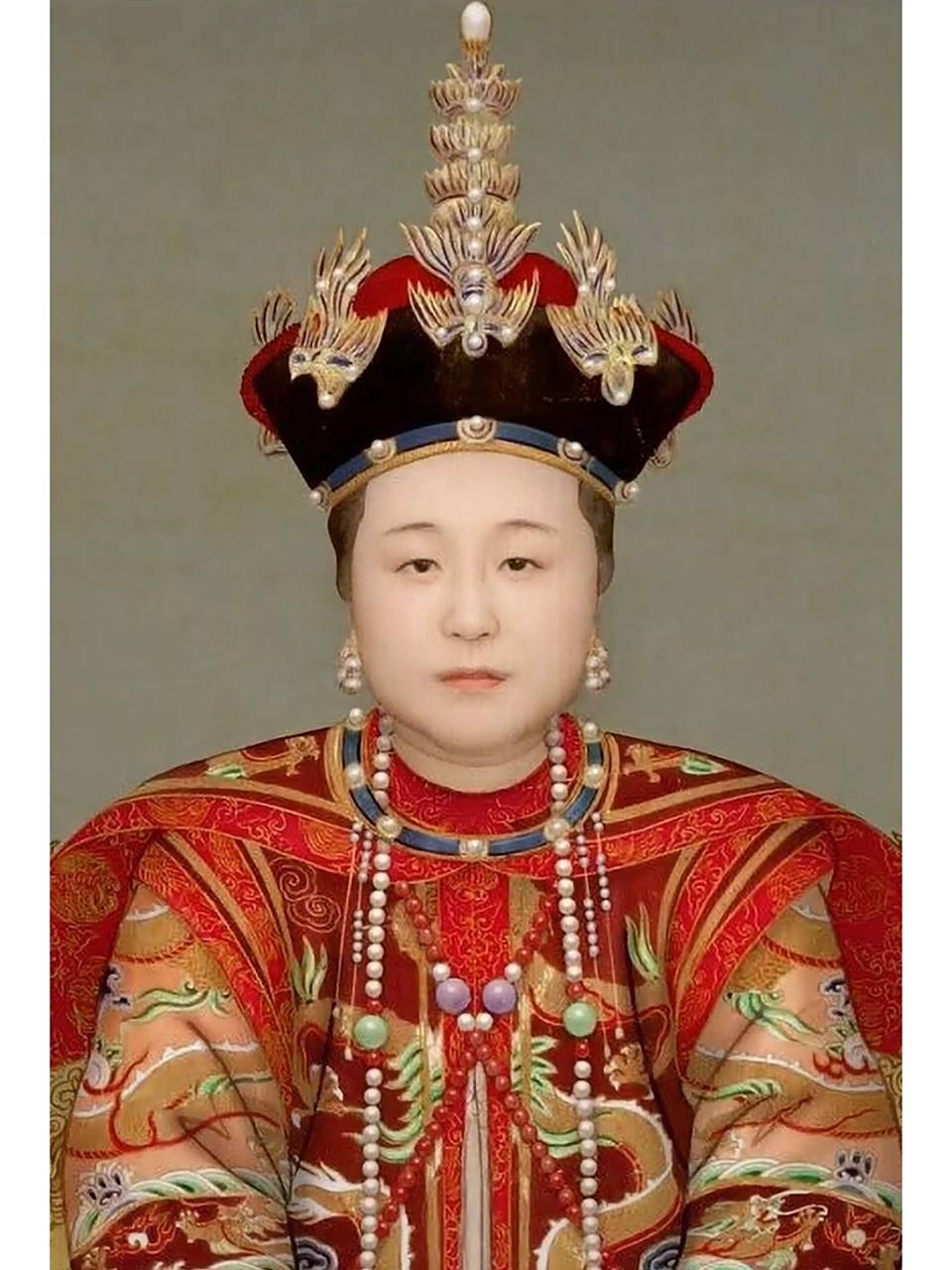 清朝孝庄太皇太后"大玉儿" 画像图处理,真实容貌再现.