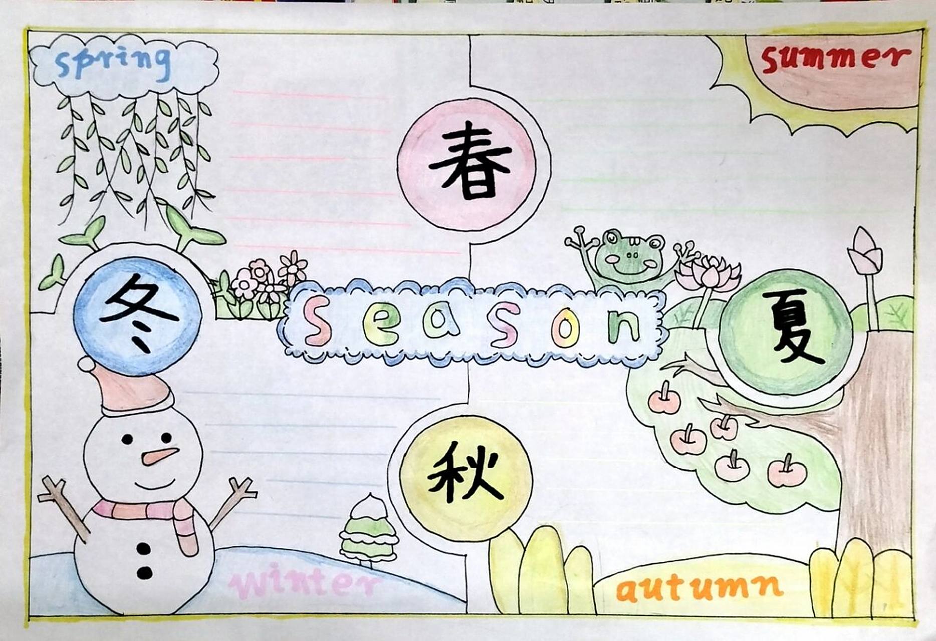 英语四季手抄报97