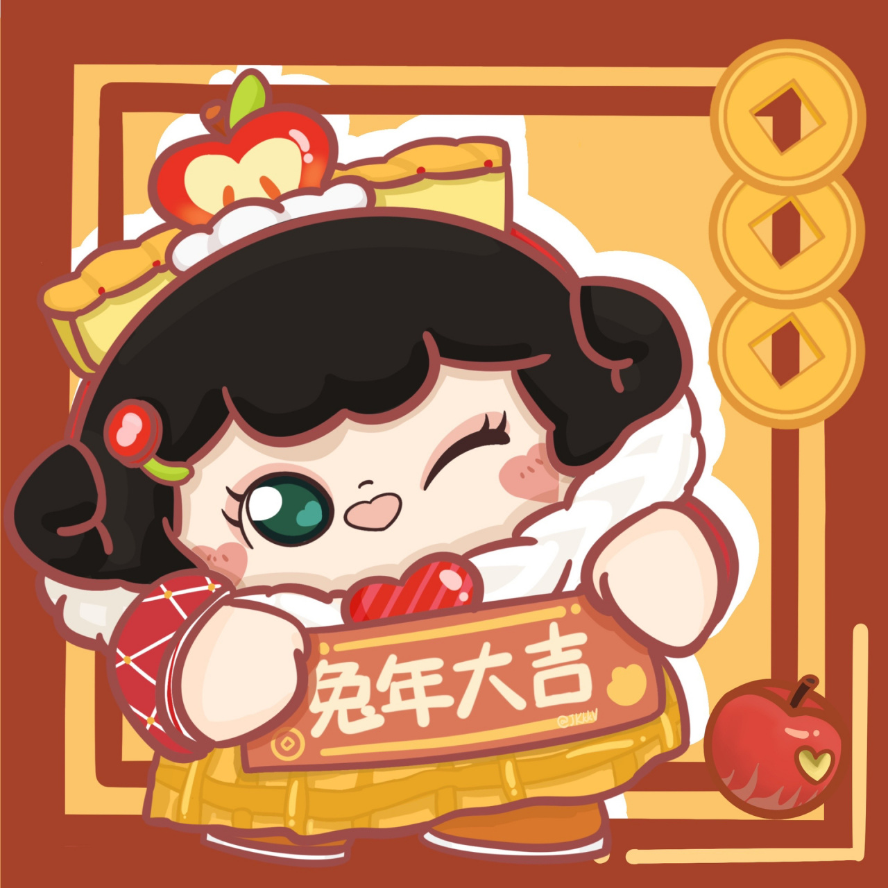 兔年头像/蛋仔派对新年头像 这次画的是jk妹和雪雪的闺蜜头像 画了两