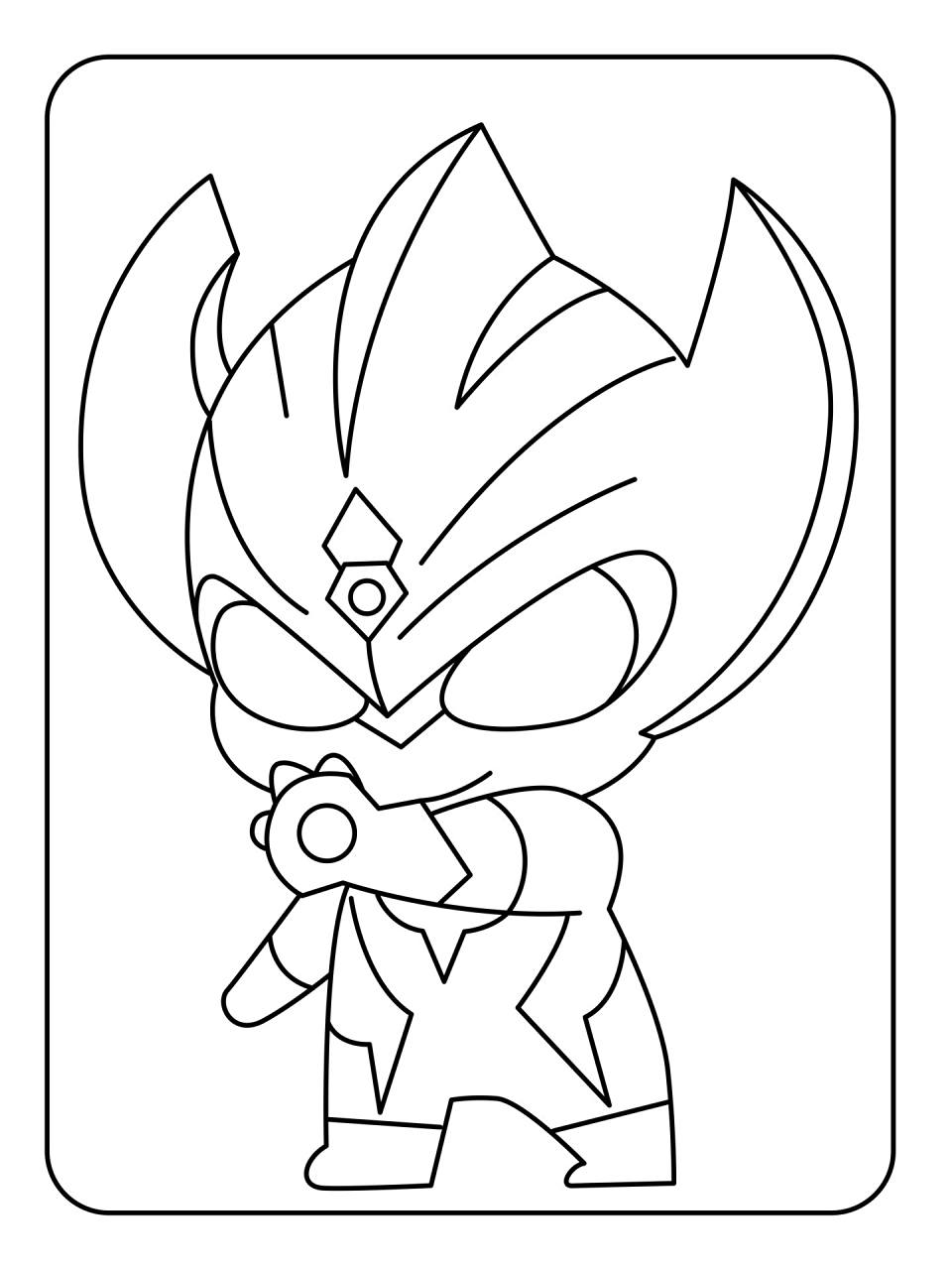 99q版奥特曼涂色简笔画 | 全素材120张75   97用涂色的方式培养