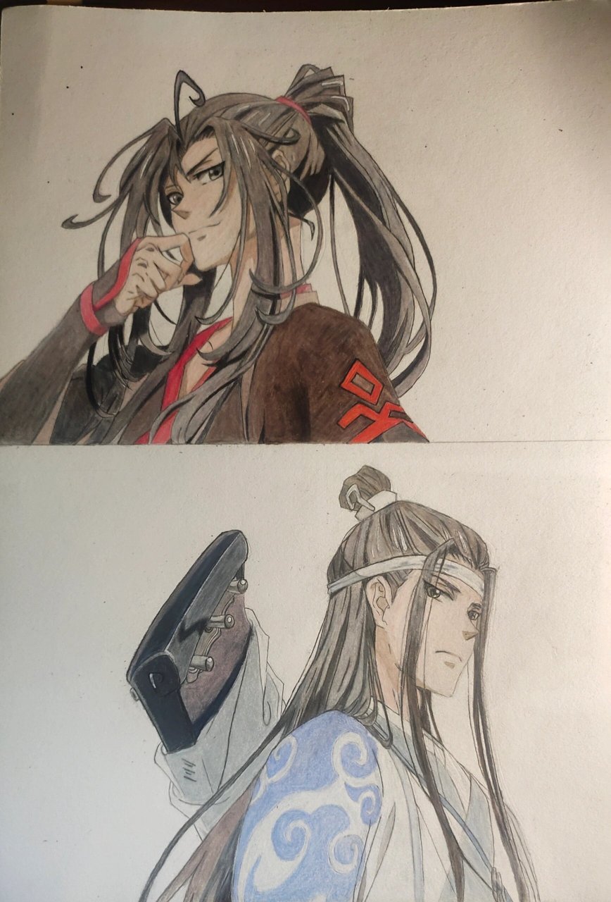 水粉画魔道祖师图片