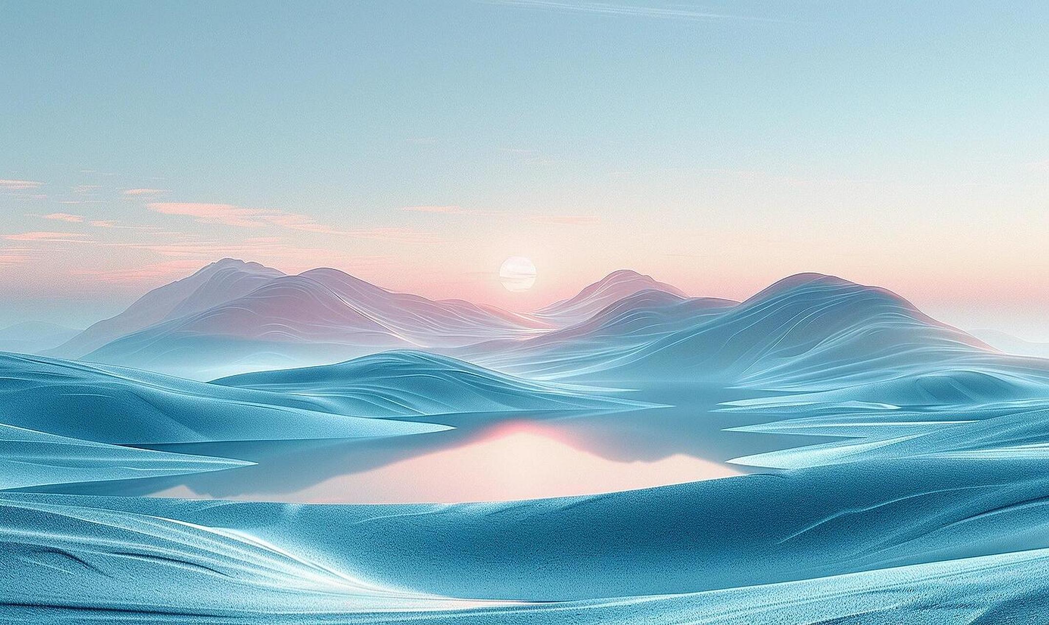 清新淡雅|山水好运连连壁纸