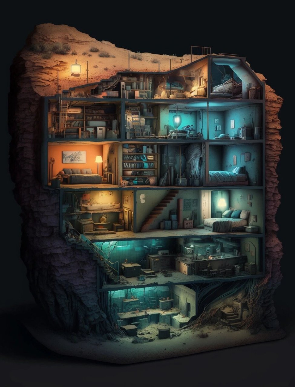 设计末世地下避难所,让你苟活30年90 点赞加关注宅博士军哥,装修带