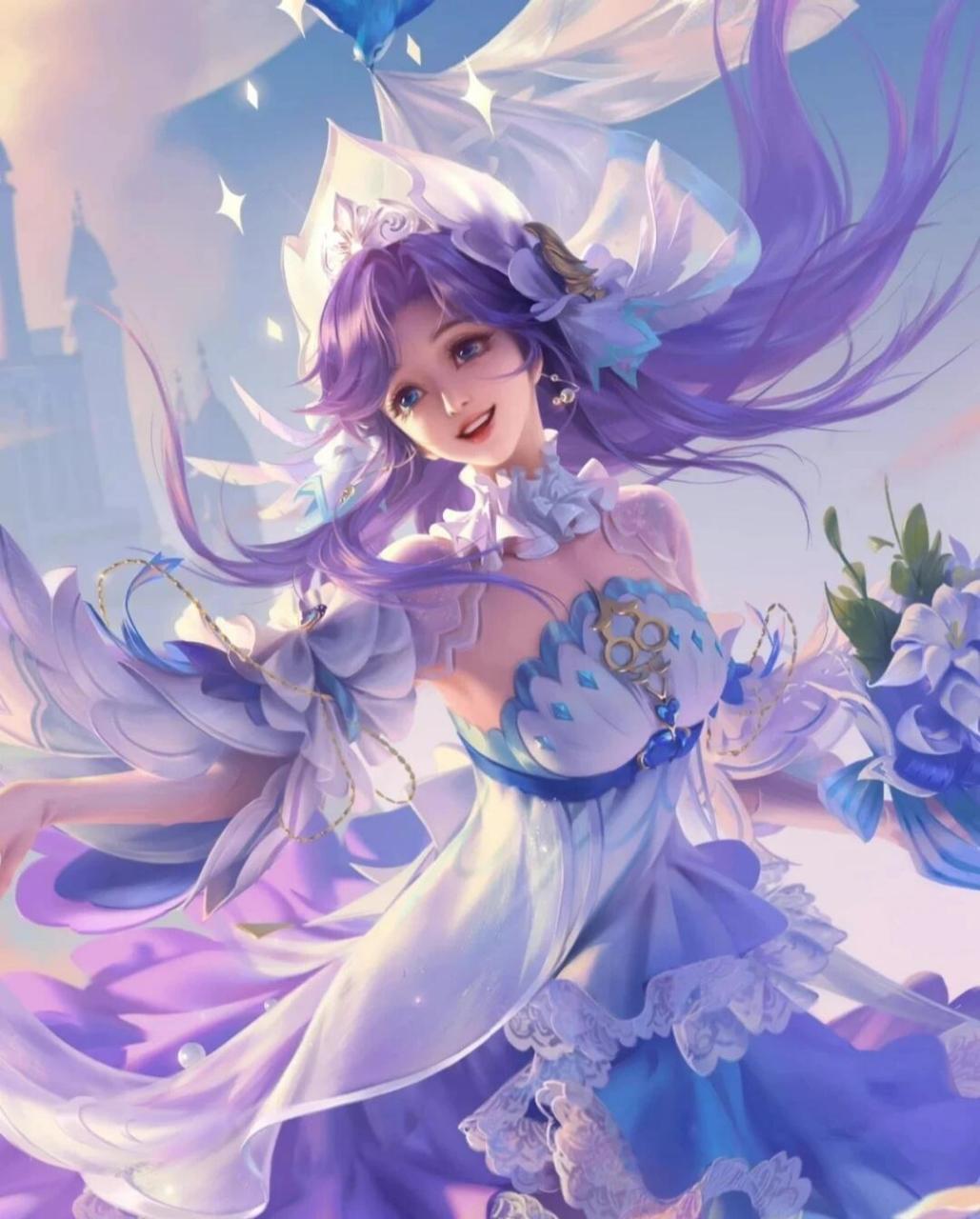 王者荣耀大乔 大乔520皮肤 挚爱花嫁,七夕快乐