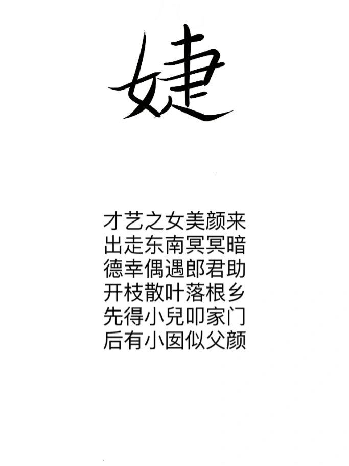 婕字分析
