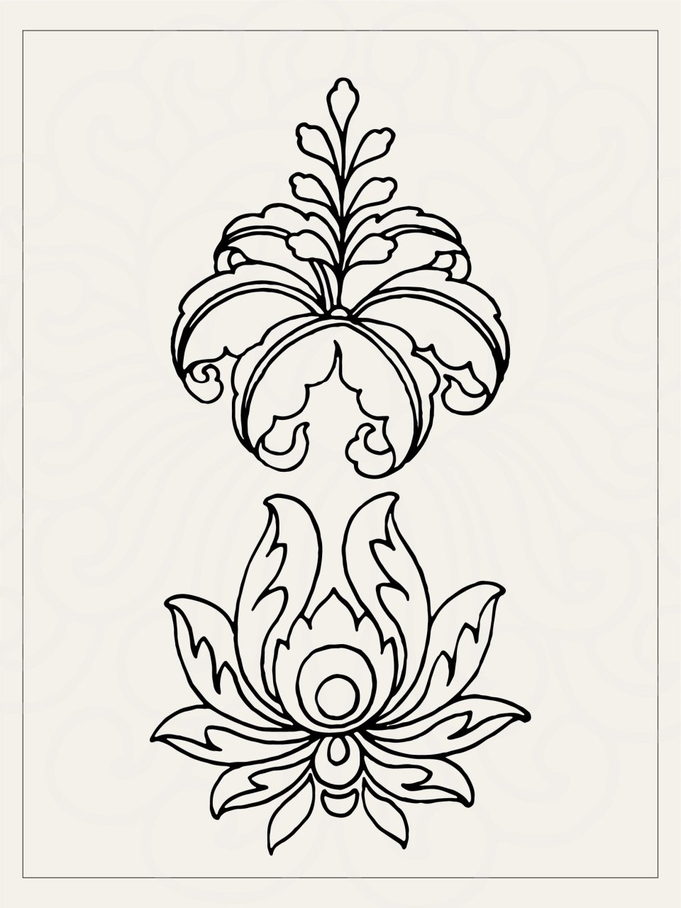 宝相花又称宝仙花,宝莲花,汉族传统吉祥纹样之一,是吉祥三宝(吉祥三宝