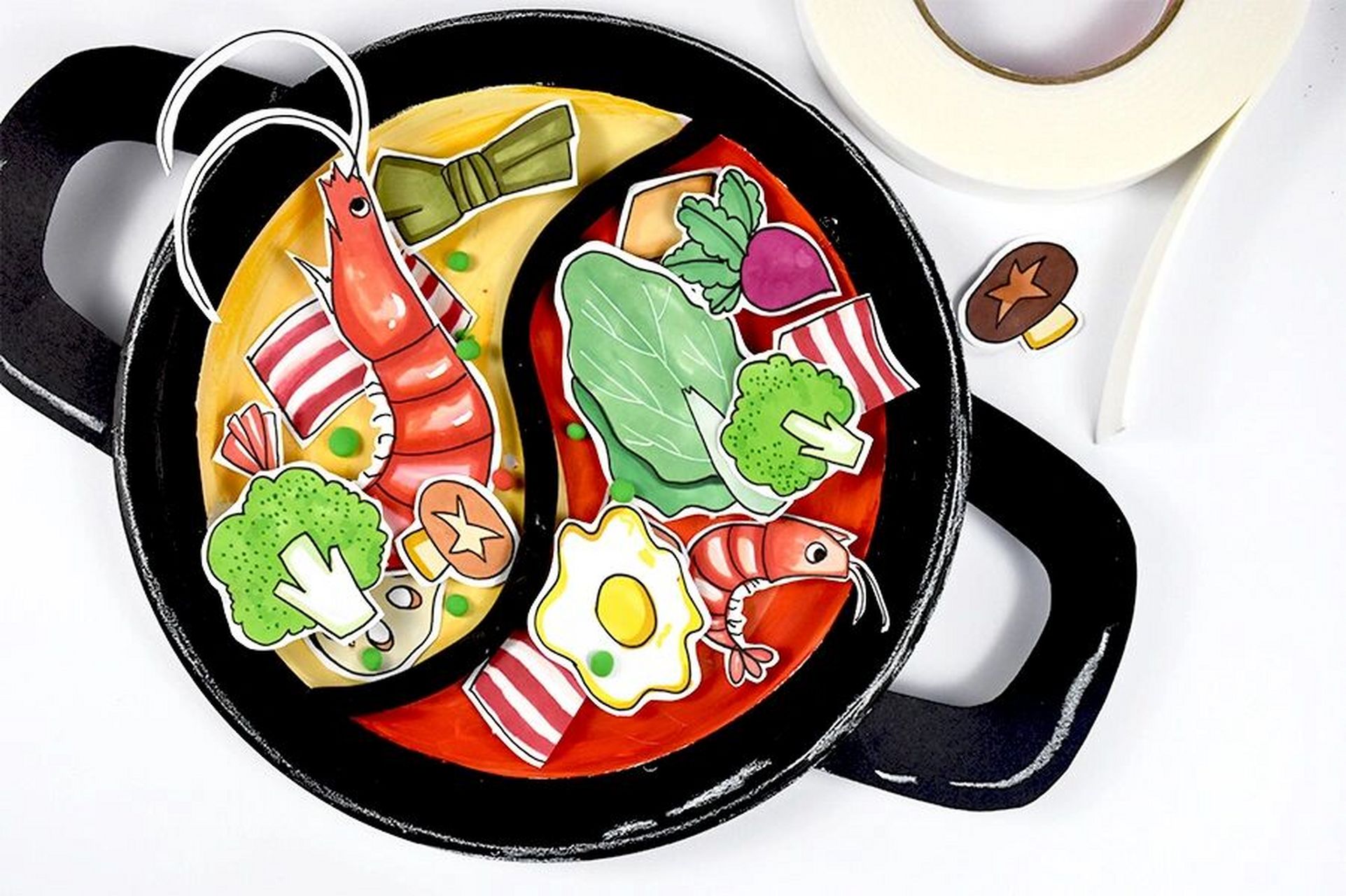 儿童画教程|美味的冬日火锅 【教学重难点】 99 1.