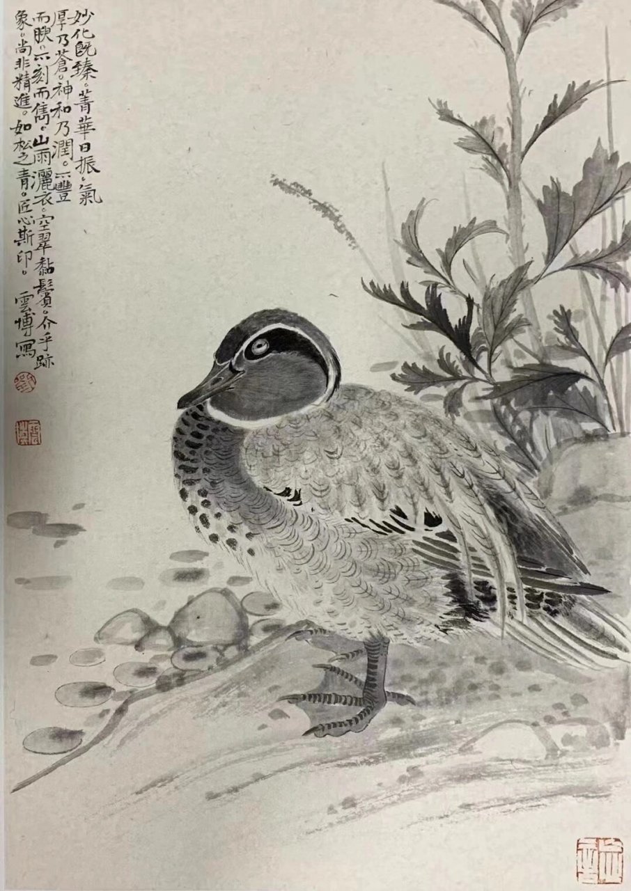荣宝斋专职业画家刘云博老师小精品 刘云博的花鸟画用水墨写清新,以