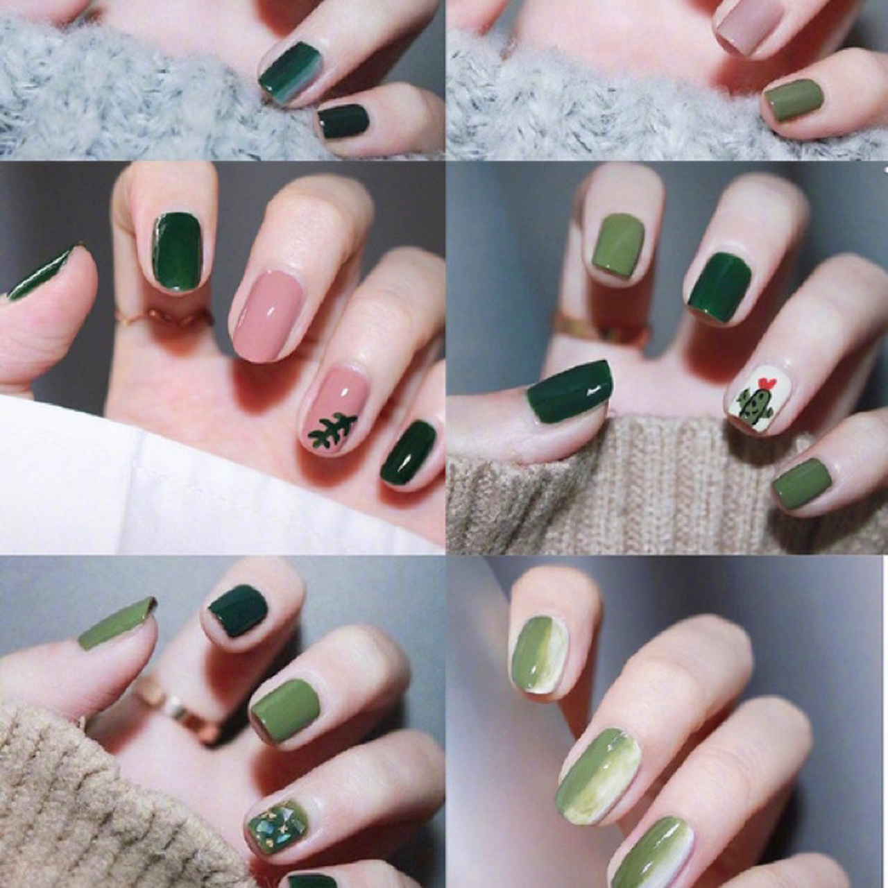 今年超级流行的牛油果绿05指甲安排啦～ 9999牛油果绿真的是我