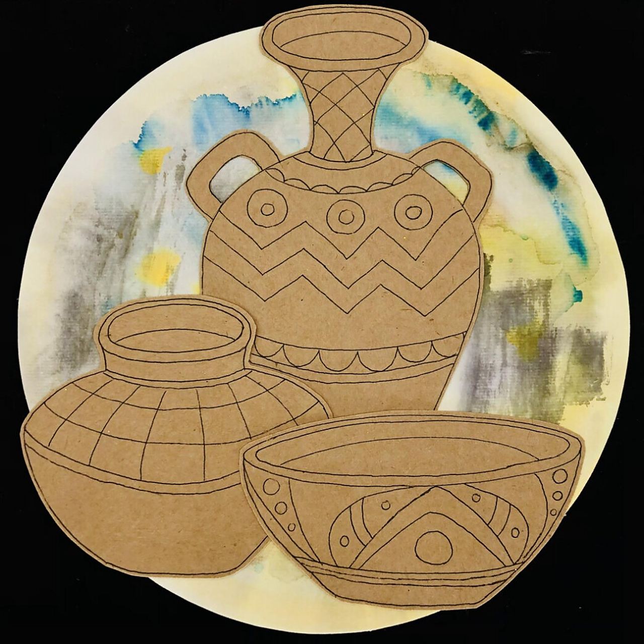 创意美术儿童画|《彩陶》(附步骤) 感受学习彩陶百科知识及特点的总结