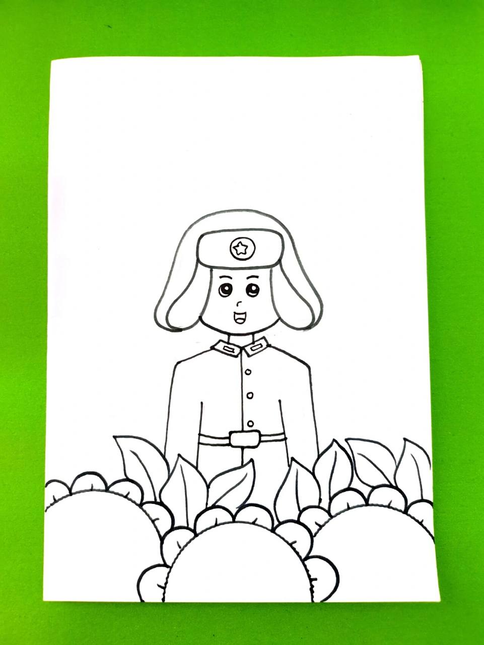 雷锋简笔画 学习雷锋好榜样,忠于革命忠于党,雷锋简笔画