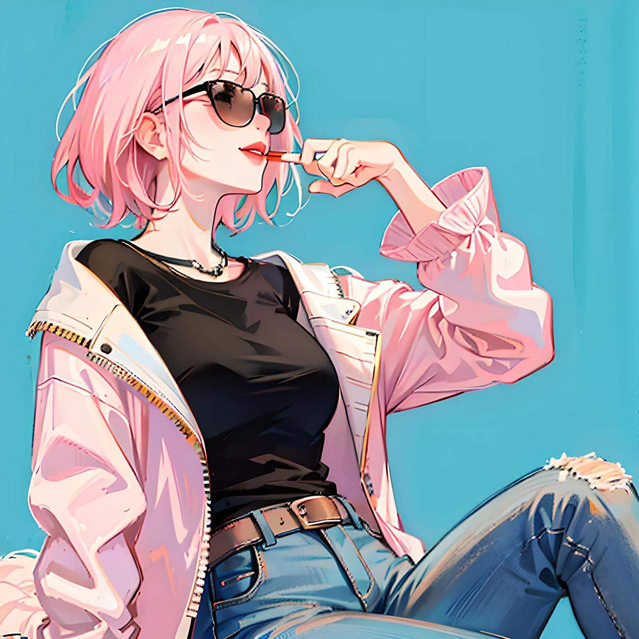 短发酷帅女生头像 ai绘画头像女生头像