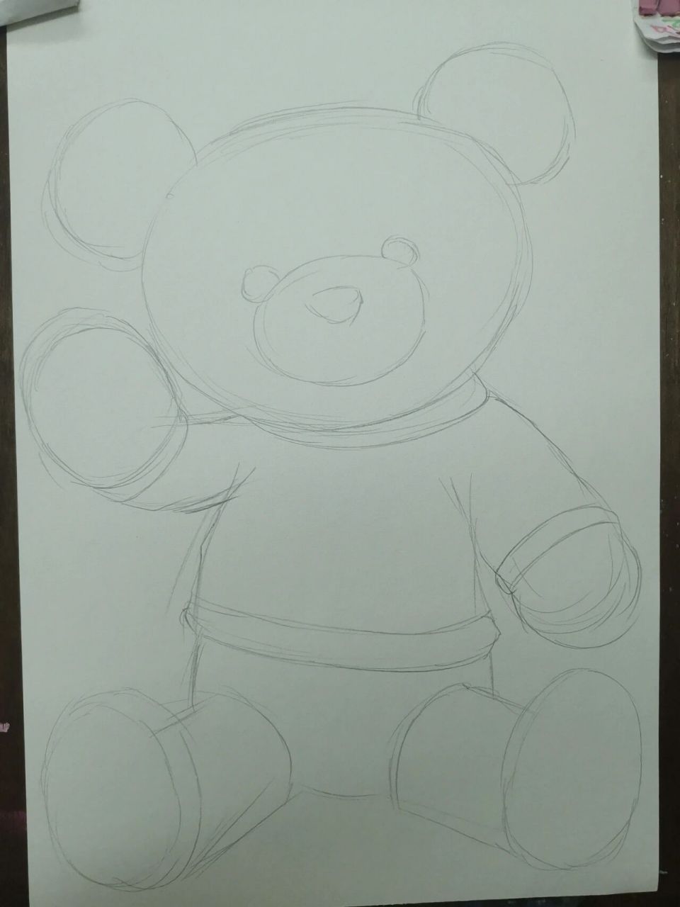 毛绒玩具熊 《线描画--毛绒玩具熊》