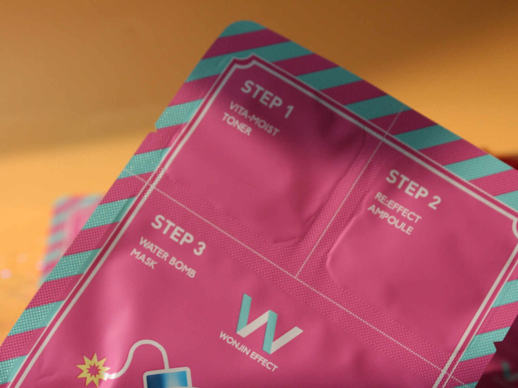 面膜控必选的02wonjin effect原辰 韩国粉色水炸提亮保湿补水三步曲