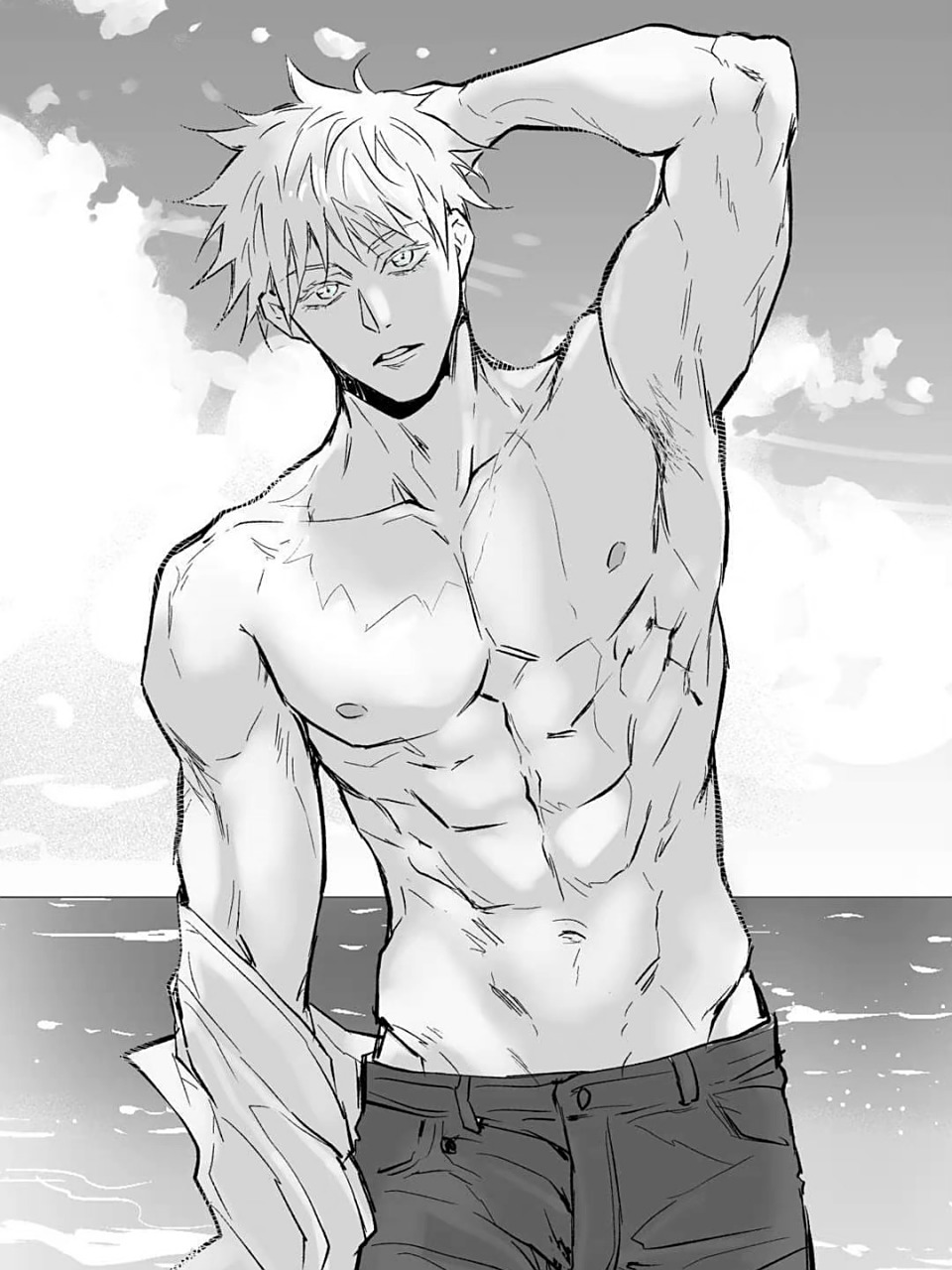 海边漫步 #动漫# #五条悟# #咒术回战