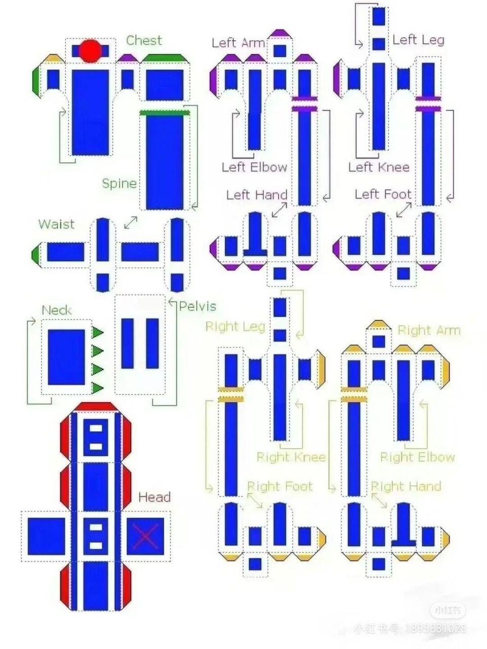 我的世界人物纸模图纸