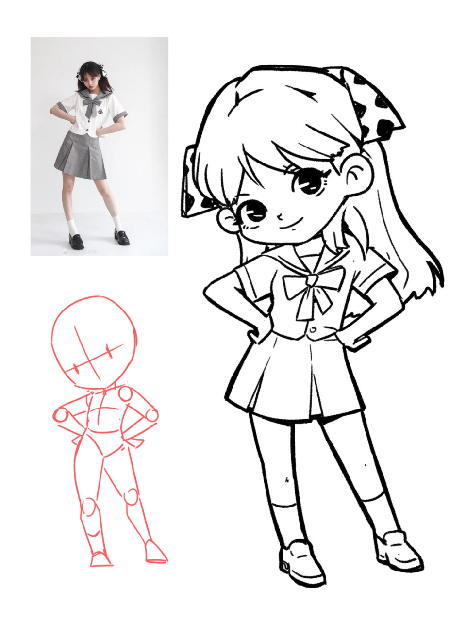 几张q版人物全身速写 给同学们演示画的几张q版全身速写,有时候大家单