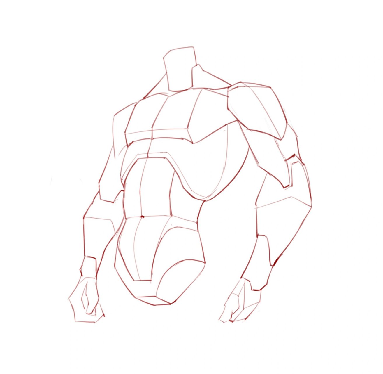 20男性人体体块结构