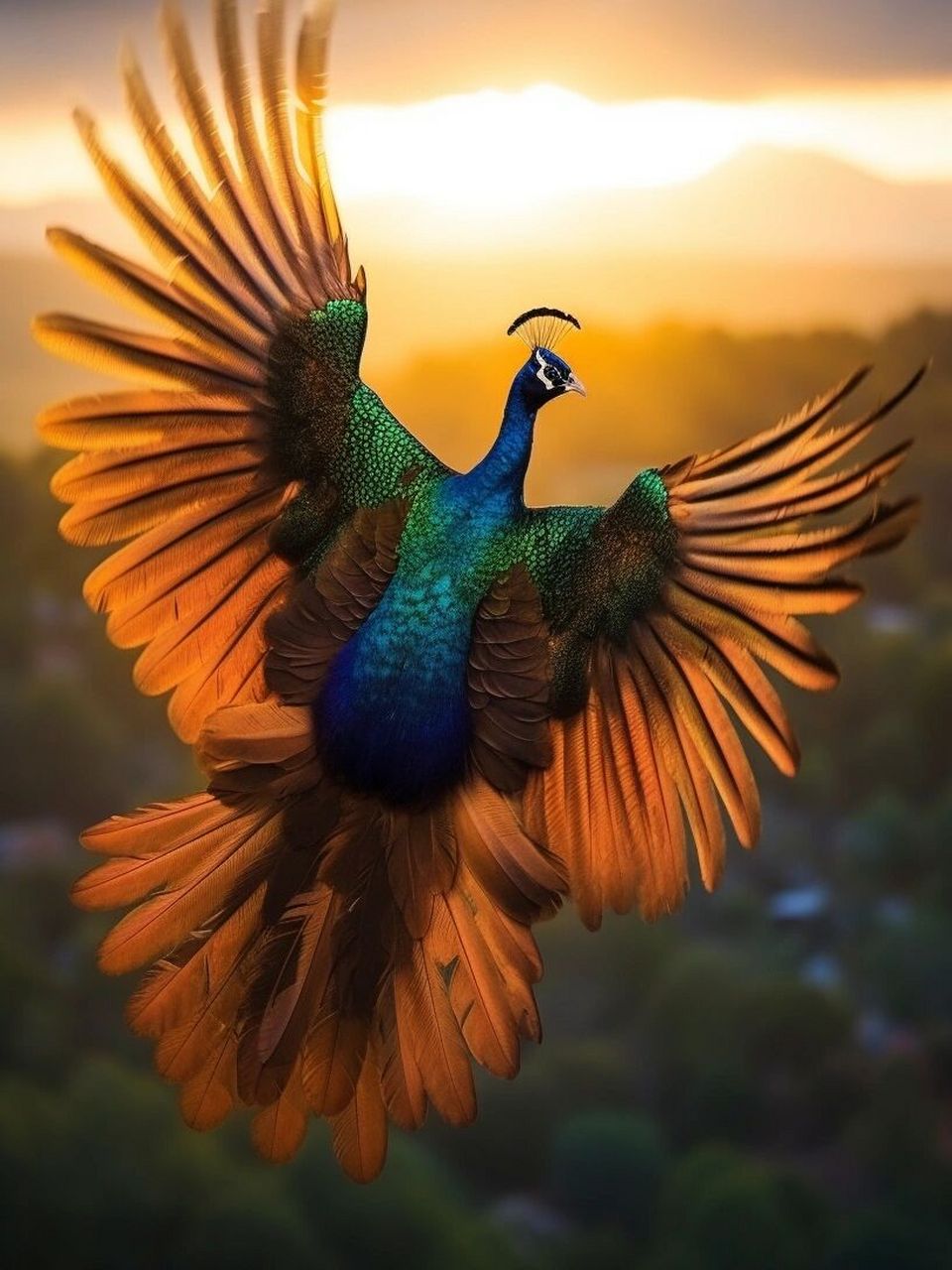 飞翔的孔雀