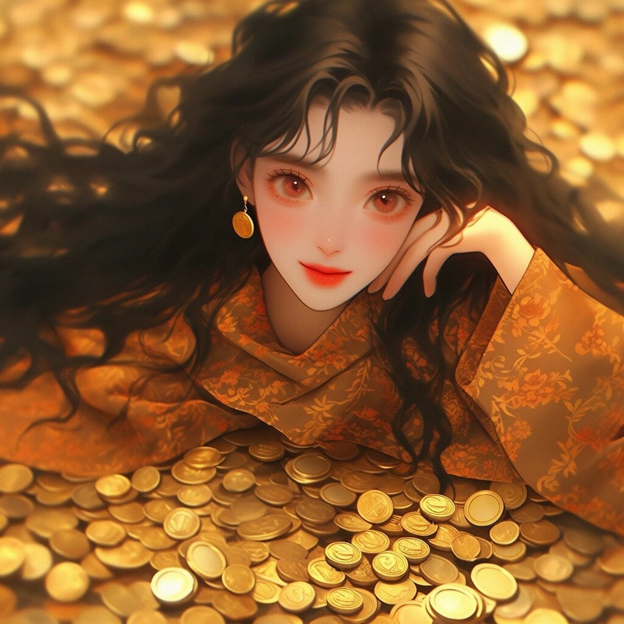 暴富头像/你就是全村最富的富婆!