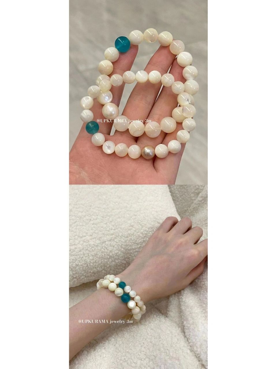 8mm/10mm对比在这! 定制珍珠贝 功效:安心定神 ,改善睡眠.