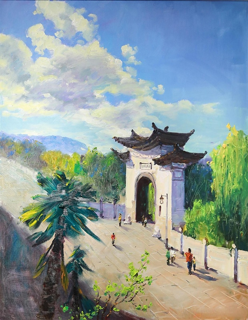 一组以和顺古镇为创作题材的油画作品以别样的视觉和手法诠释了古镇的