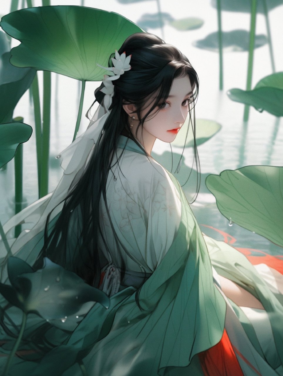 古风|清冷荷塘风 #古风头像# #古言甜宠文# #古代言情小说# #古言