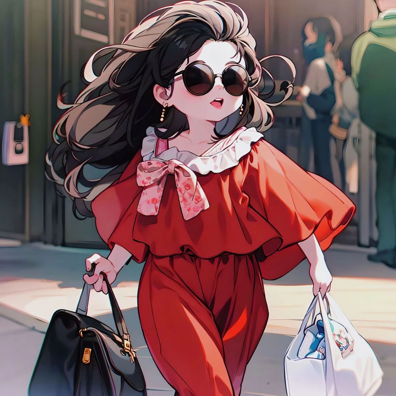 胖妞时装头像」 碎花系列一 不怕你胖,就怕你不时尚.