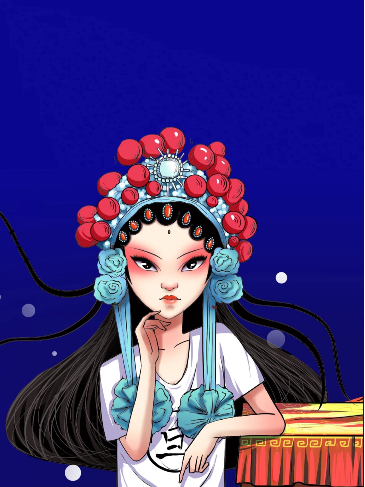 国潮风京剧人物插画素材分享 京剧是中国国粹之一,是中国影响最大的