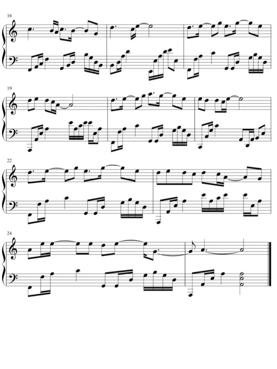 《悦神》钢琴谱c大调(*07︶`*)对新手很友好