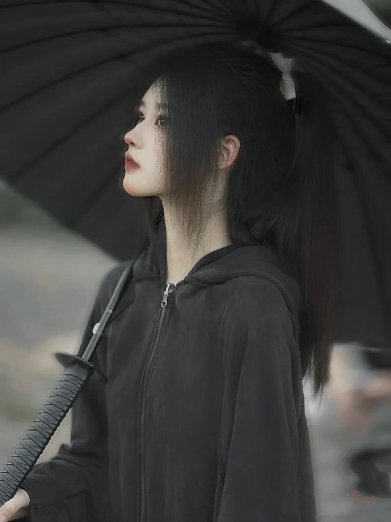 女生真人头像#高马尾#高冷
